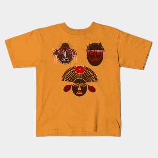 Mayan Masks Kids T-Shirt
